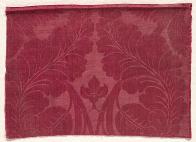 Damask with Leaf and Floral Design by Unbekannt