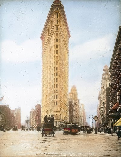 The Flatiron Building (Fuller Building). One of the Oldest Skyscrapers in New York. Around 1905 by Unbekannt