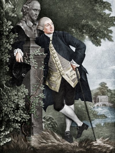 David Garrick, English actor, playwright, theatre manager and producer by Unbekannt