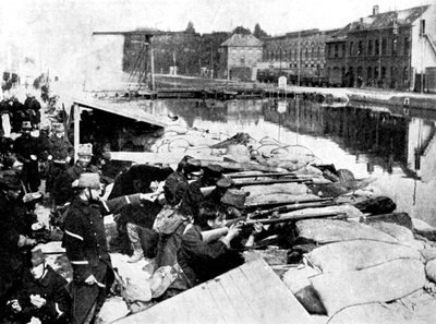 Defence of a main artery of Antwerp, First World War, 1914 by Unbekannt