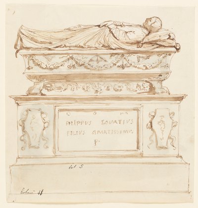 Design for a Sepulchral Monument for Filippo Lovazzi by Unbekannt