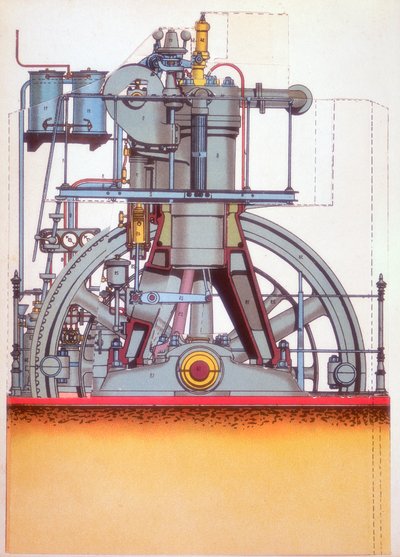 Diesel Engine: Internal Combustion Engine Invented by Rudolph Diesel in 1897 c1910 by Unbekannt