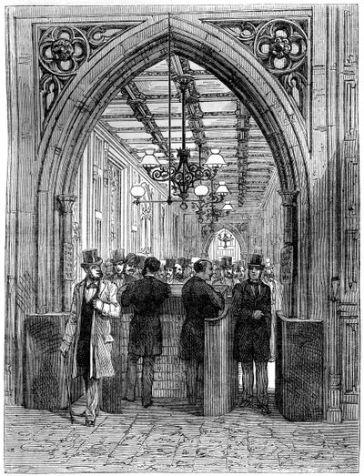 Division Barrier and Lobby, House of Commons, Westminster, London, 19th Century by Unbekannt