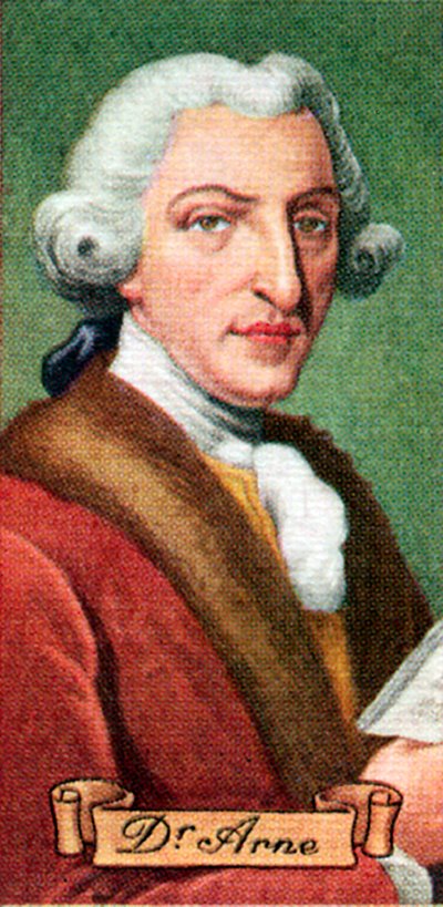 Dr. Arne, Upholsterer and Composer, from a Series of Cigarette Cards by Unbekannt