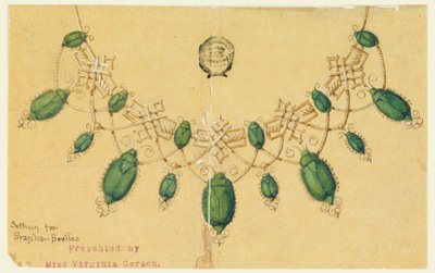 Design for Necklace with Brazilian Beetles by Unbekannt