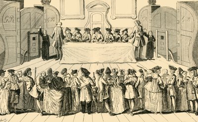 Drawing the State Lottery at Guildhall, 1751, c1872 by Unbekannt