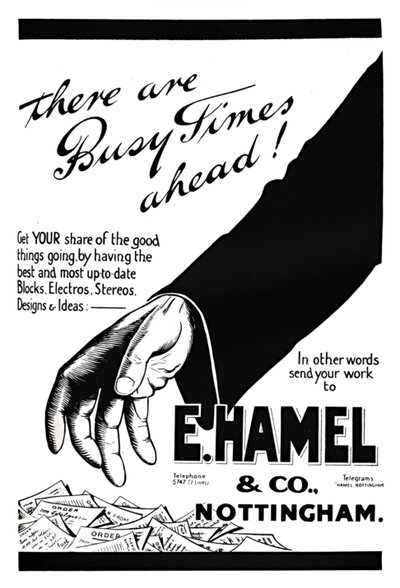 E. Hamel & Co. advert - There are busy times ahead! by Unbekannt