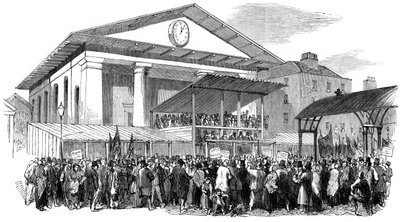 Election hustings in Covent Garden during the Westminster election, London by Unbekannt