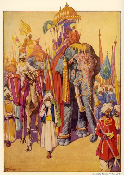 Elephants in Procession, c1948 by Unbekannt