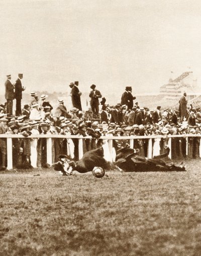 Emily Davison throwing herself in front of the King