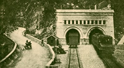 Entrance of the Simplon Tunnel 12 12 Miles Long Connecting Switzerland and Italy by Unbekannt