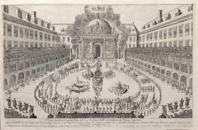 Equestrian Ballet in the Courtyard of the Vienna Hofburg by Unbekannt