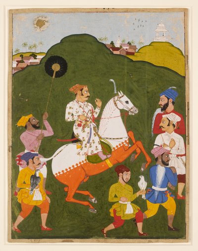 Equestrian Portrait of Maharana Raj Singh I of Mewar by Unbekannt