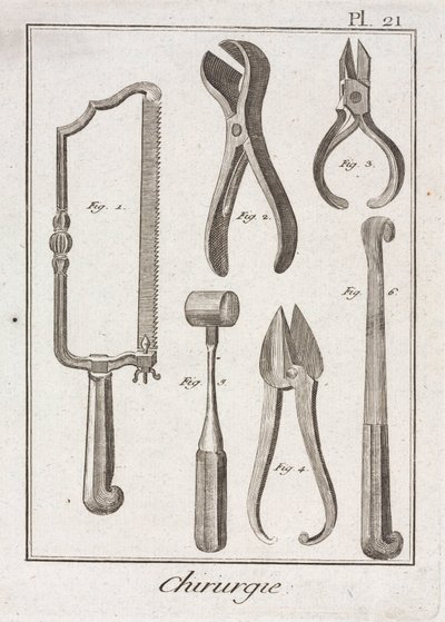Equipment, Early-Modern Surgical saw and other instruments by Unbekannt