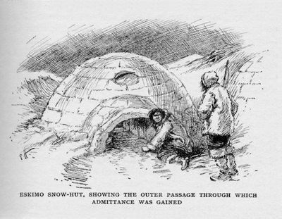 Eskimo Snow-Hut, Showing the Outer Passage Through Which Admittance was Gained by Unbekannt