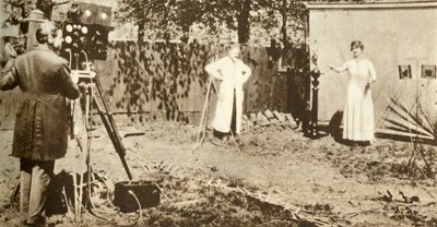 Eugene Lauste Recording the First Combined Moving Image and Sound by Unbekannt