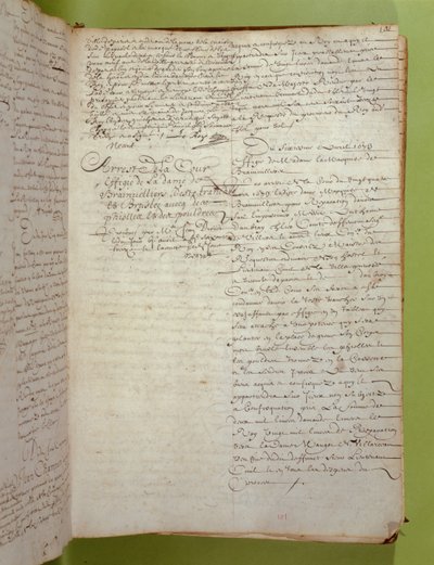 Extract from the Conciergerie records of the condemnation to death by execution and burning of the Marquise de Brinvilliers, April 1673 by Unbekannt