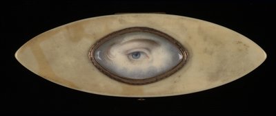 Eye Miniature on an Elliptical Ivory Box by Unbekannt