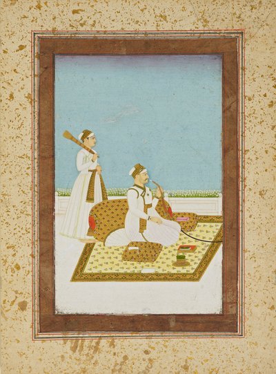 Figure on a Terrace with a Hookah by Unbekannt