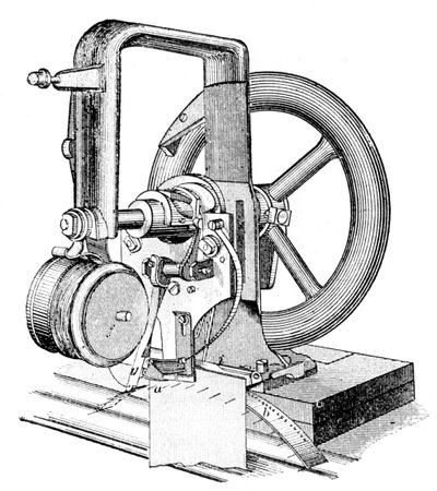 First Lockstitch Sewing Machine, Invented by Elias Howe, 19th Century by Unbekannt