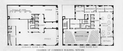 Floor Plans, Chamber of Commerce Building, Newark, New Jersey by Unbekannt