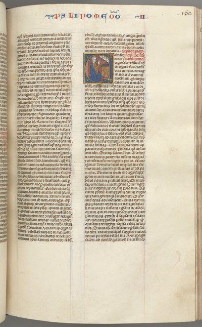 Chronicles II, Historiated Initial C, Solomon Kneeling Before an Altar Praying, c. 127 (detail) by Unbekannt
