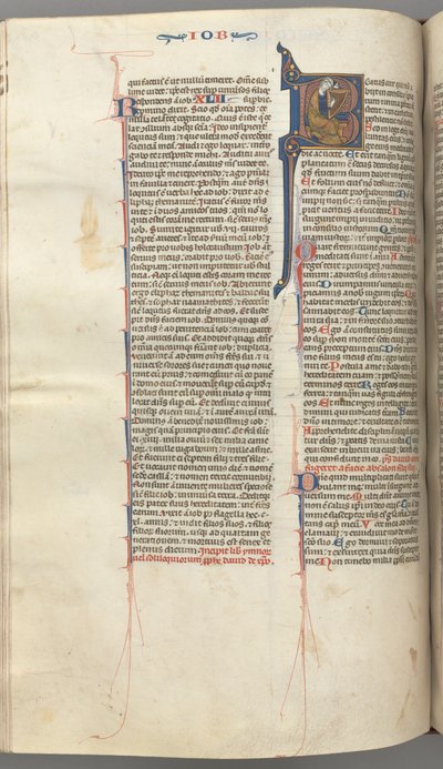 Psalm 1, Historiated Initial 8, David Harping by Unbekannt