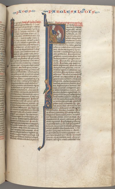 Proverbs, Historiated Initial P, Solomon Instructing Rehoboam by Unbekannt