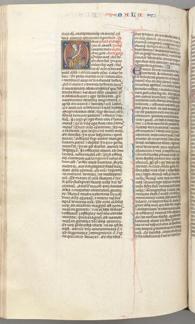 Fol. 368v, Malachi, Historiated Initial O, Malachi Seated with a Scroll by Unbekannt