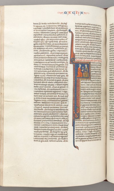 Maccabees II, historiated initial F, a golden chalice presented to a Jew by Unbekannt