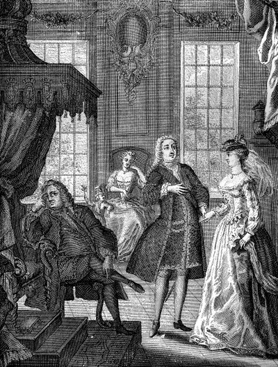 Frederick Prince of Wales and the Princess Augusta of Saxe-Gotha by Unbekannt