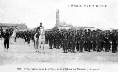 French Foreign Legion preparing to march on the Plateau Faubourg Bugeaud, Algeria by Unbekannt