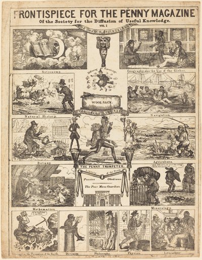 Frontispiece for the Penny Magazine of the Society for the Diffusion of Knowledge by Unbekannt