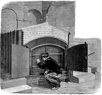 Furnace of the type to be installed in the Pere la Chaise crematorium, Paris, 1888 by Unbekannt