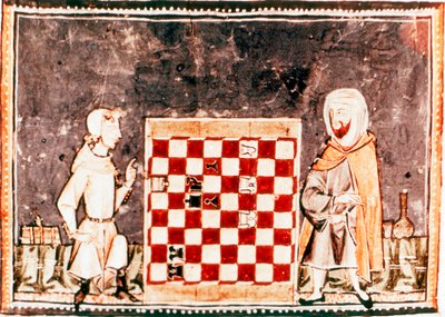 Game of Chess between a Crusader and a Saracen, 13th century by Unbekannt
