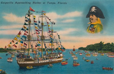 Gasparilla Approaching Harbor at Tampa, Florida, c1940s by Unbekannt