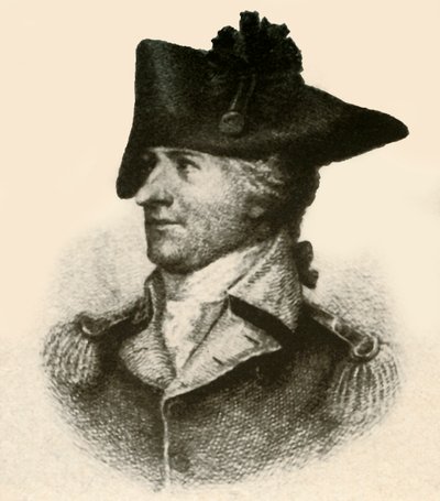 General Philemon Dickinson, showing high cut coat by Unbekannt