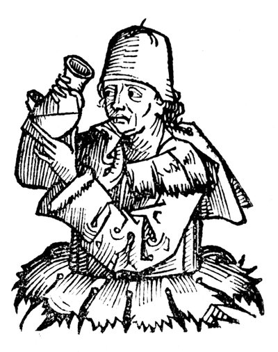 Gentile da Foligno, 14th Century Italian Physician, Examining a Sample of Urine by Unbekannt
