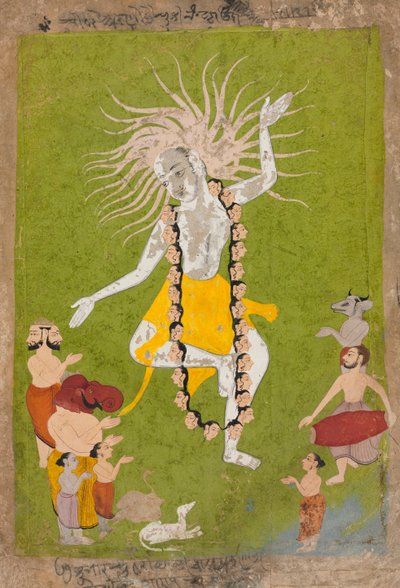 God Shiva in His Ferocious Aspect as Mahakala Dancing, c. 1700-1710 by Unbekannt