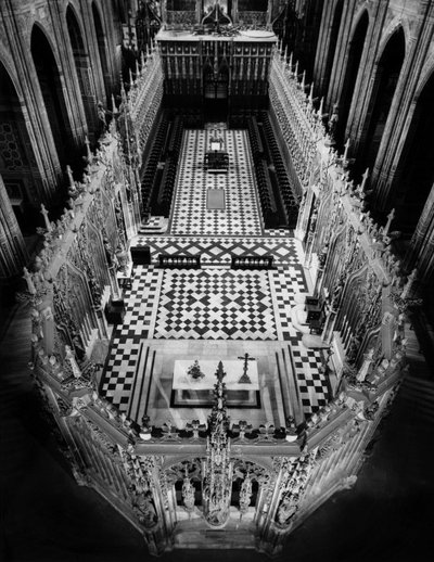 Gothic architecture: view of the fence of the choir of the Cathedrale Saint Cecile d