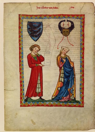 Gottfried von Neifen from the Codex Manesse, Between 1305 and 1340 by Unbekannt