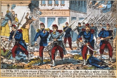 Government Soldiers Advancing into Paris to Suppress the Commune, 24th May 1871 by Unbekannt