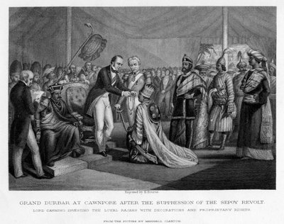 Grand Durbar at Cawnpore after the Suppression of the Sepoy Revolt by Unbekannt