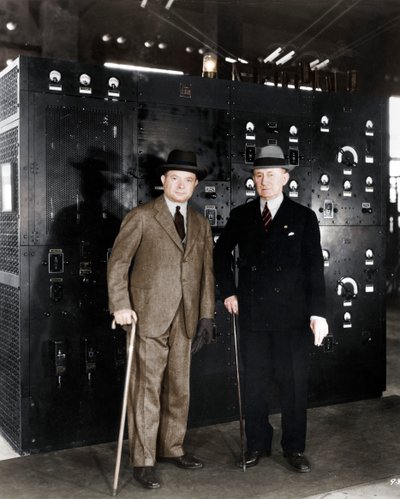 Guglielmo Marconi and David Sarnoff, 1933 by Unbekannt
