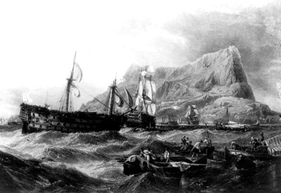 HMS Victory Towed Back to Gibraltar, 1805 by Unbekannt