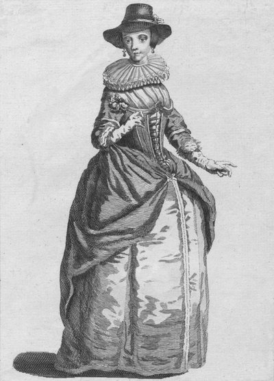 Habit of the Lady Mayoress of London in 1640 by Unbekannt