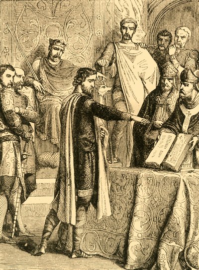 Harold Swearing to Maintain the Right of the Duke of Normandy to the Throne of England by Unbekannt