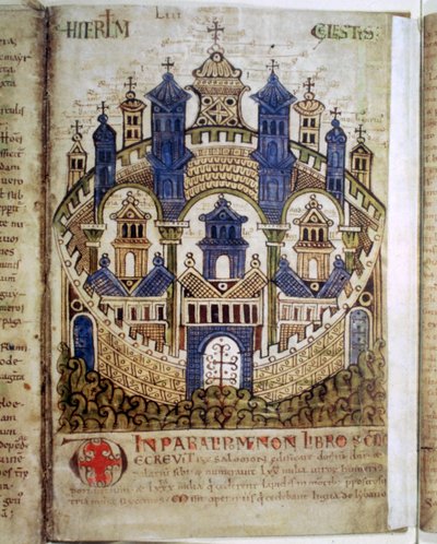 Heavenly Jerusalem, a page from Liber Floridus by Unbekannt