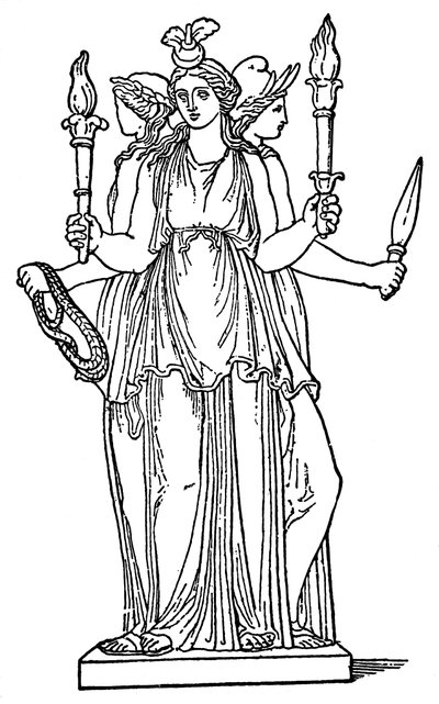 Hecate, goddess of magic, ghosts and witchcraft by Unbekannt