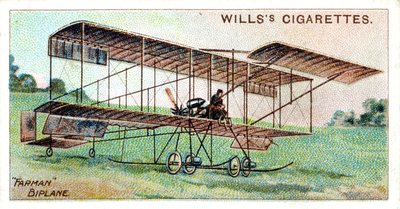 Henri Farman in the Farman Biplane by Unbekannt